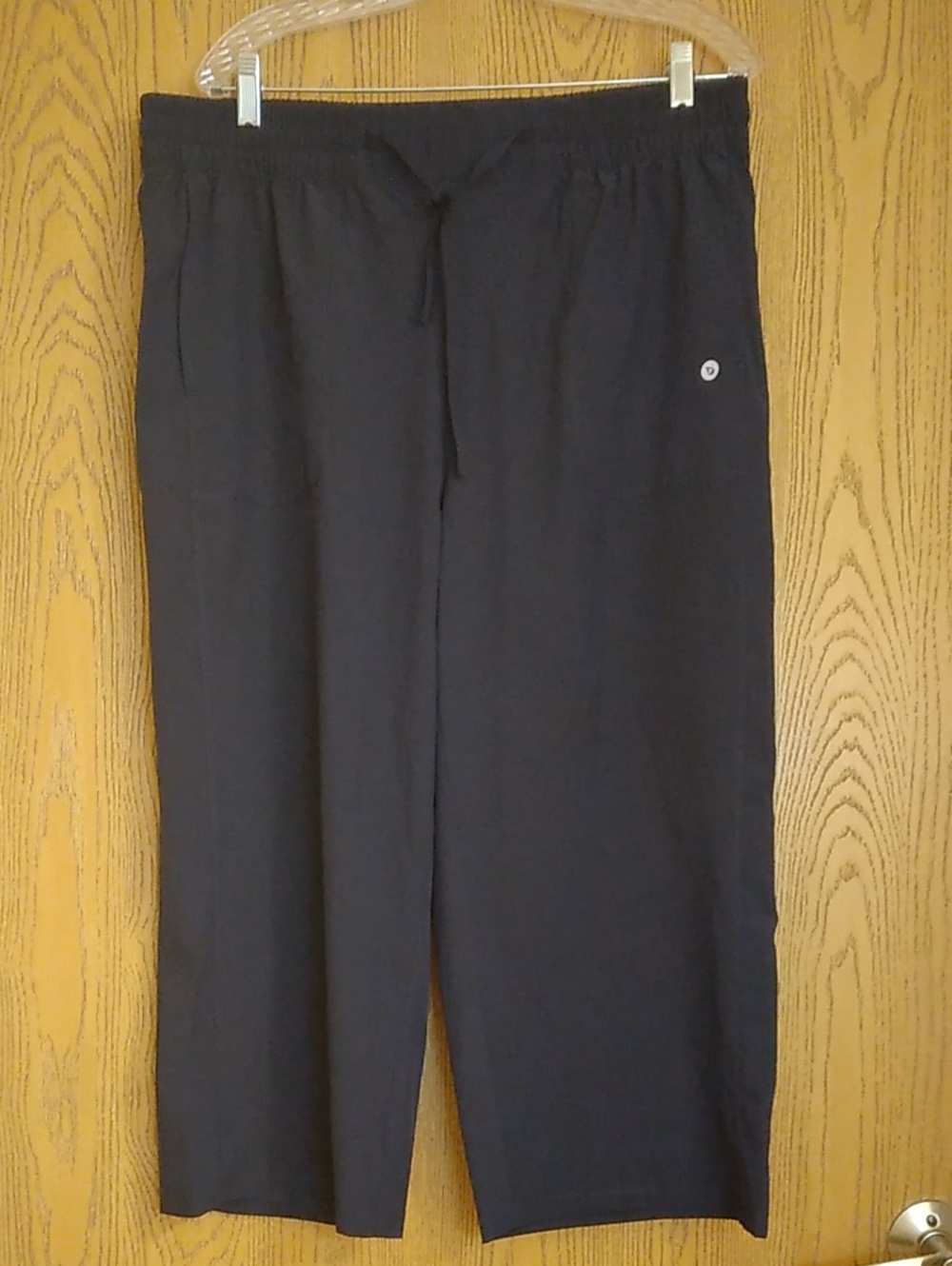 Baleaf Navy UPF 50+ Wide Leg Capris Trail Hiking Cropped Pants